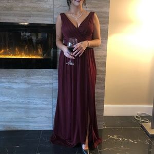 AZAZIE burgundy bridesmaid dress